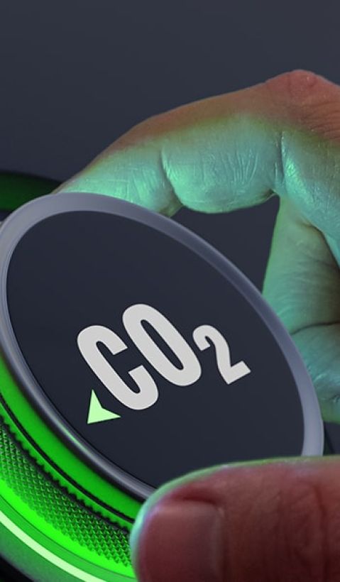 Ein CO2-Regler wird runtergedreht